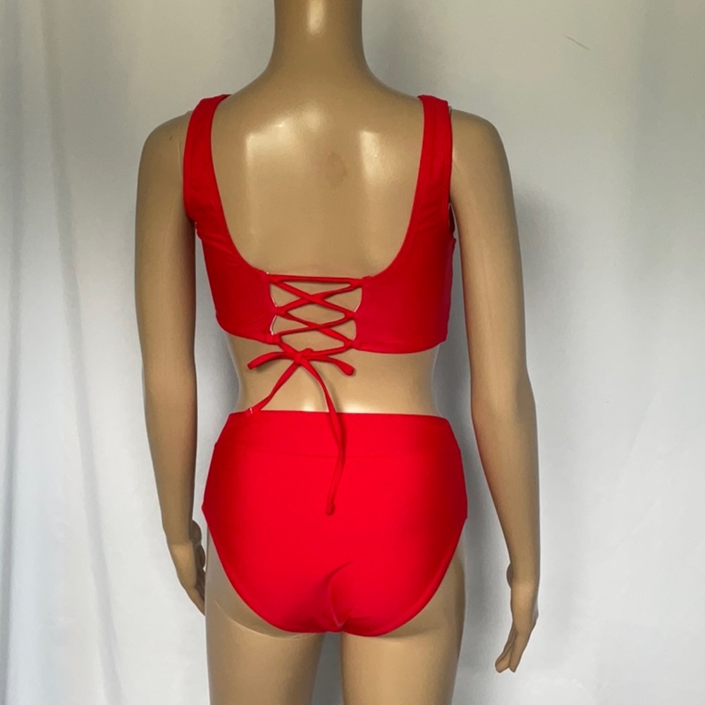 Shekini Red Bikini Set Two Piece Womens Size S - Picture 2 of 8